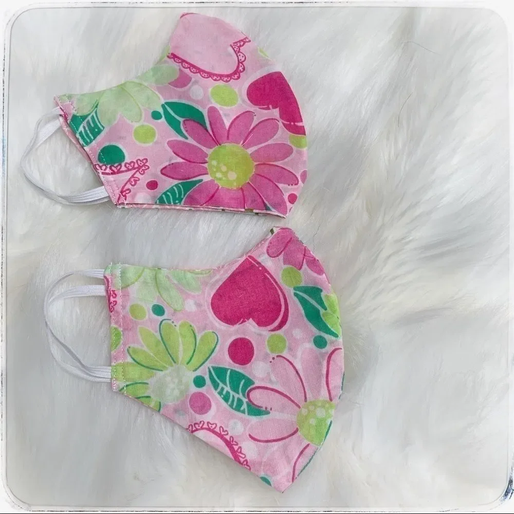 Handmade Lilly Pulitzer kids mask